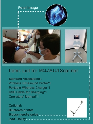 3 in 1 Wireless Convex Phased Array Linear Transvaginal Array  Color Doppler Ultrasound Scanner